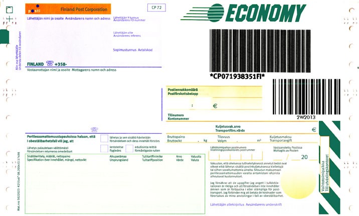 Economy-paket adresskort